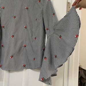 Butterfly sleeve blouse